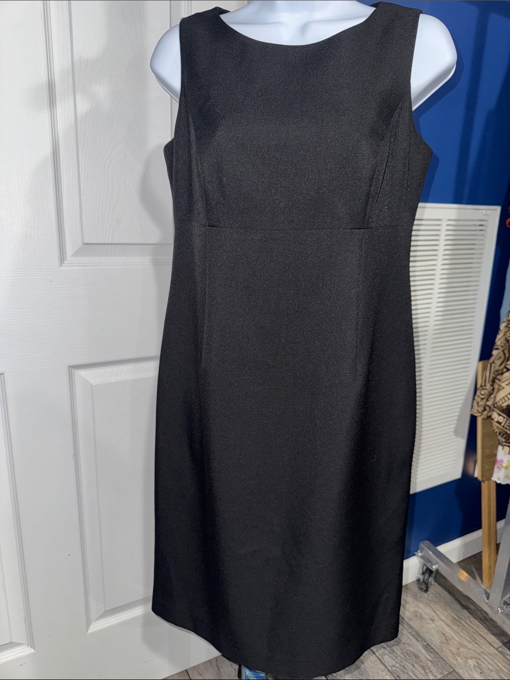 9&CO- Classic Black Sleeveless A-Line Dress Size 4 - Picture 3 of 16